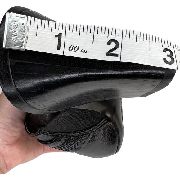 Naturalizer Sandals Wms 8M Black Leather Open Toe Heeled Mule Slides N5 Comfort - Picture 10 of 11